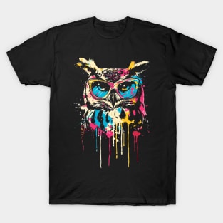 Colorful Owl Head T-Shirt